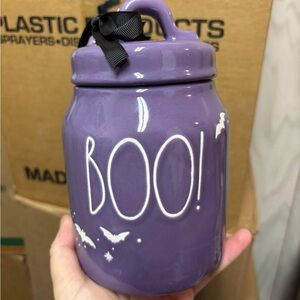 Rae Dunn Purple Halloween Canister- small